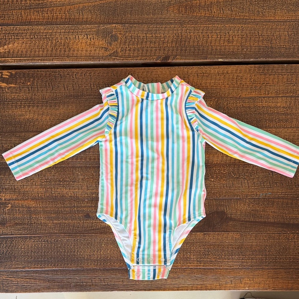 Colorful Striped Long Sleeve Bodysuit 6-12 months